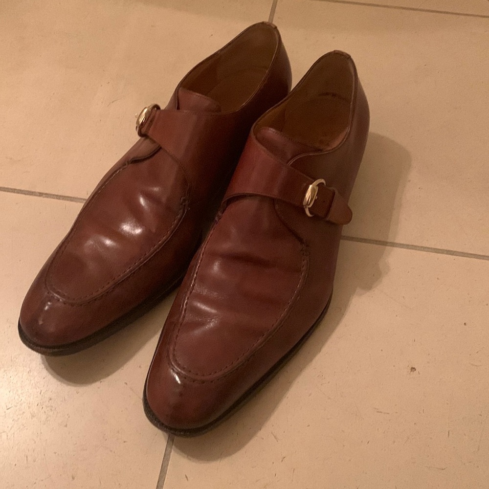 GUCCI mens monk strap size 45